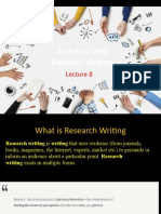 Lecture 8, Research Writing - Definition, Types, Methodologies