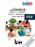 Science4 - Q1 - MT - Module 1 Lesson 1 - Materials That Float or Sink - Ventura-Patron