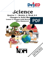 Science4 - Q1 - MT - Module 2 Lesson 4 - Changes Solid Materials Undergo When Hammered - Mia