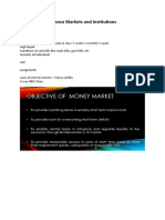 Finance Markets and Institutions