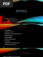 Nitinol: Presented By: Dr. H M Manisha Post Graduate Student I Year Orthodontics and Dentofacial Orthopedics