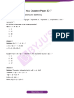 Reasoning Ability 2017 SSC CGL Previous Year Question Paper