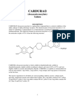 Cardura®: (Doxazosin Mesylate) Tablets