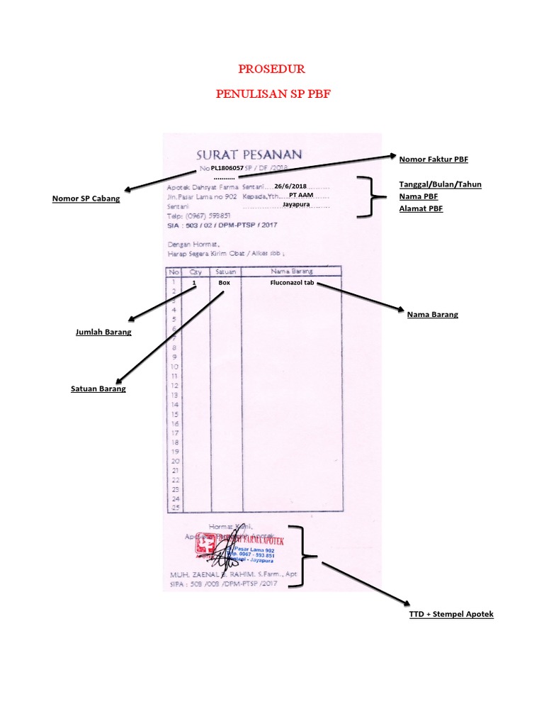 Prosedur Penulisan SOP PBF | PDF