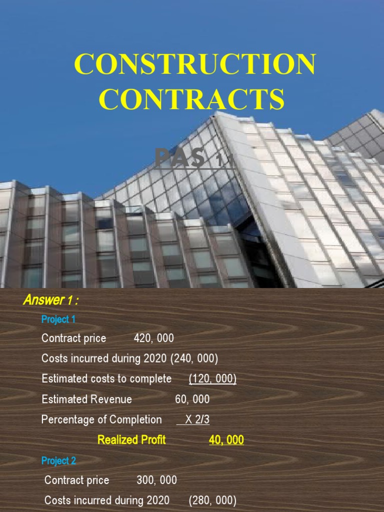 Construction Contracts Profit Analysis | PDF | Gross Income | Financial ...