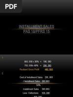 INSTALLMENT SALES