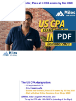 US CPA Exams in India - Pass All 4 CPA Exams by Dec 2020