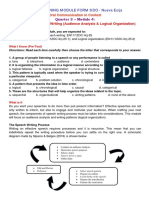 Principles of Speech Writing (Audience Analysis & Logical Organization)