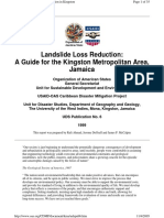 Landslide Loss Reduction: A Guide For The Kingston Metropolitan Area, Jamaica