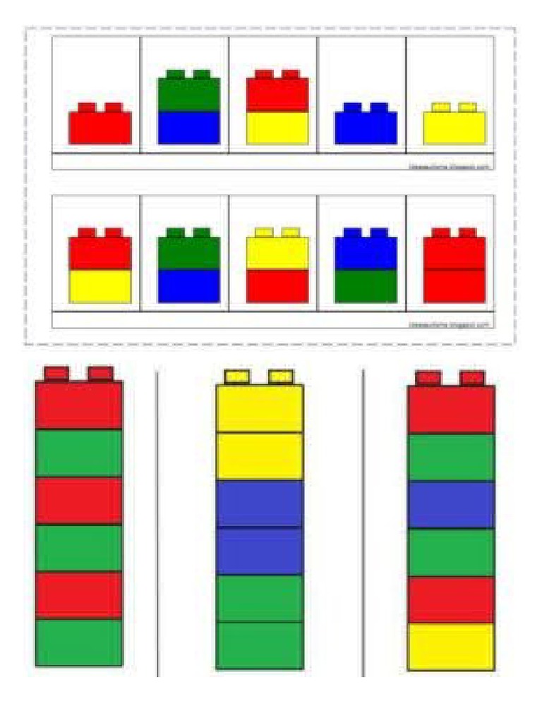 Plantillas Piezas Lego | PDF