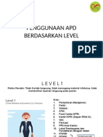 Penggunaan Apd Berdasarkan Level