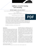 Interdisciplinary Research - Framing and Reframing