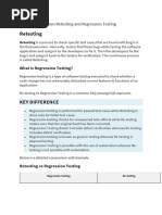 Difference Between Retesting and Regression Testing