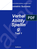 Psychometric Success: Verbal Ability Spellin G