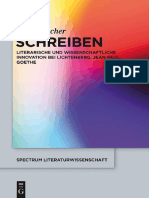 (Spectrum Literaturwissenschaft - Spectrum Literature) Jens Loescher - Schreiben - Literarische Und Wissenschaftliche Innovation Bei Lichtenberg, Jean Paul, Goethe-Walter de Gruyter (2014)