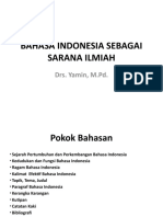 Bahasa Indonesia Sebagai Sarana Ilmiah