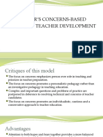 Fuller'S Concerns-Based Model of Teacher Development