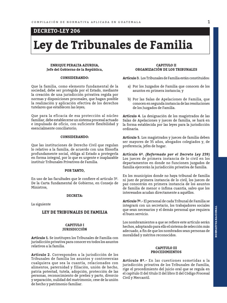 Ley de Tribunales de Familia | PDF | Jurisdicción | Ley procesal