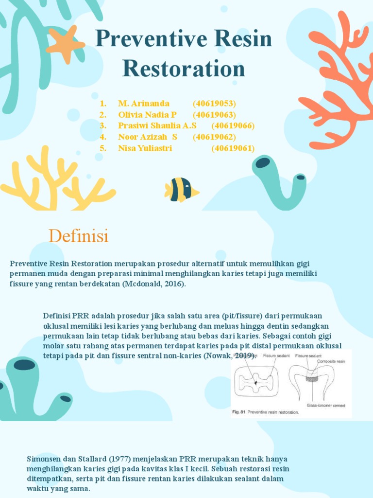 Prosedur Preventive Resin Restoration | PDF