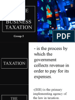 Income AND Business Taxation: Group 5