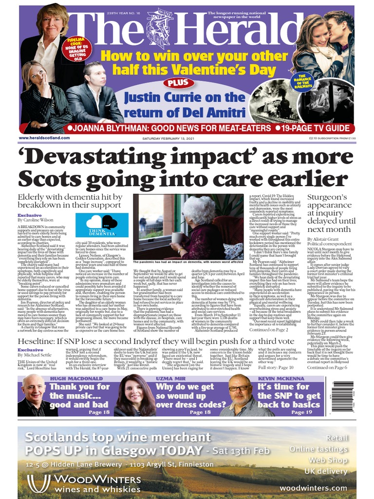 The Herald (Scotland) (2021.02.13) | PDF | Dementia | Caregiver