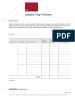 Worksheet For Developing Rough Estimates: Instructions