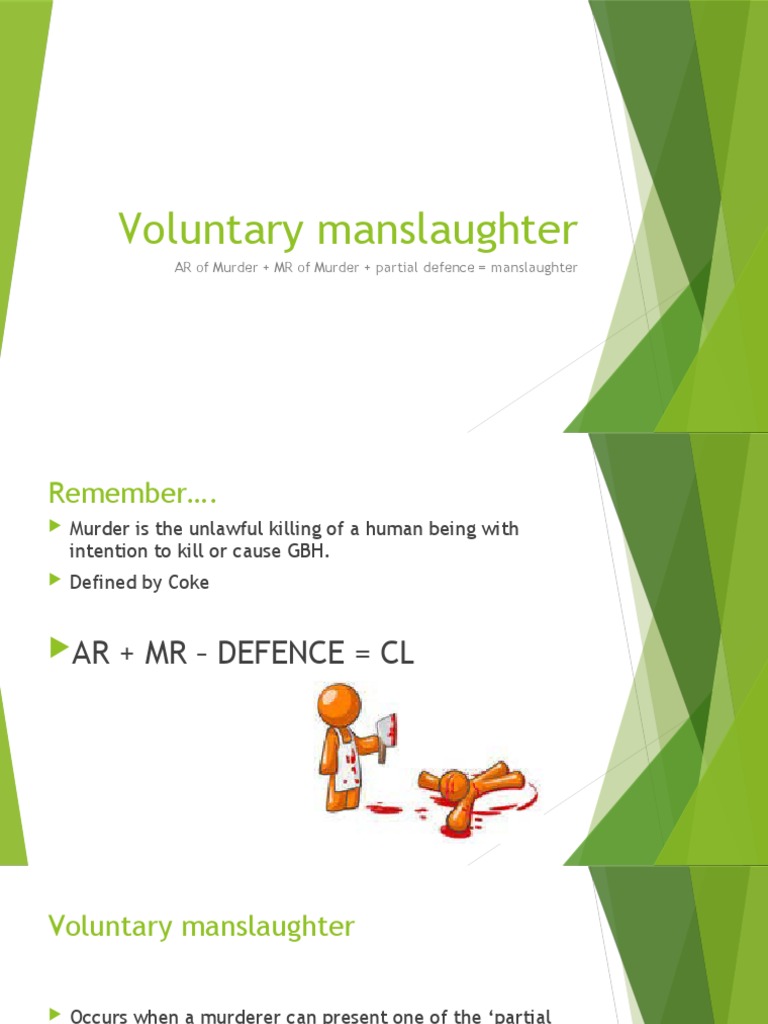 Understanding Voluntary Manslaughter | PDF | Manslaughter | Murder