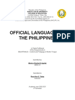 1 Official Language in The PH