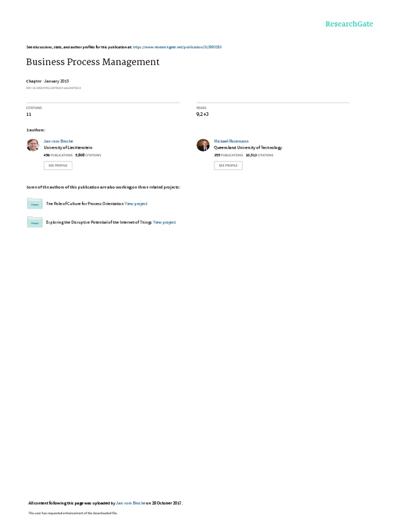 Business Process Management Insights | PDF | Business Process ...