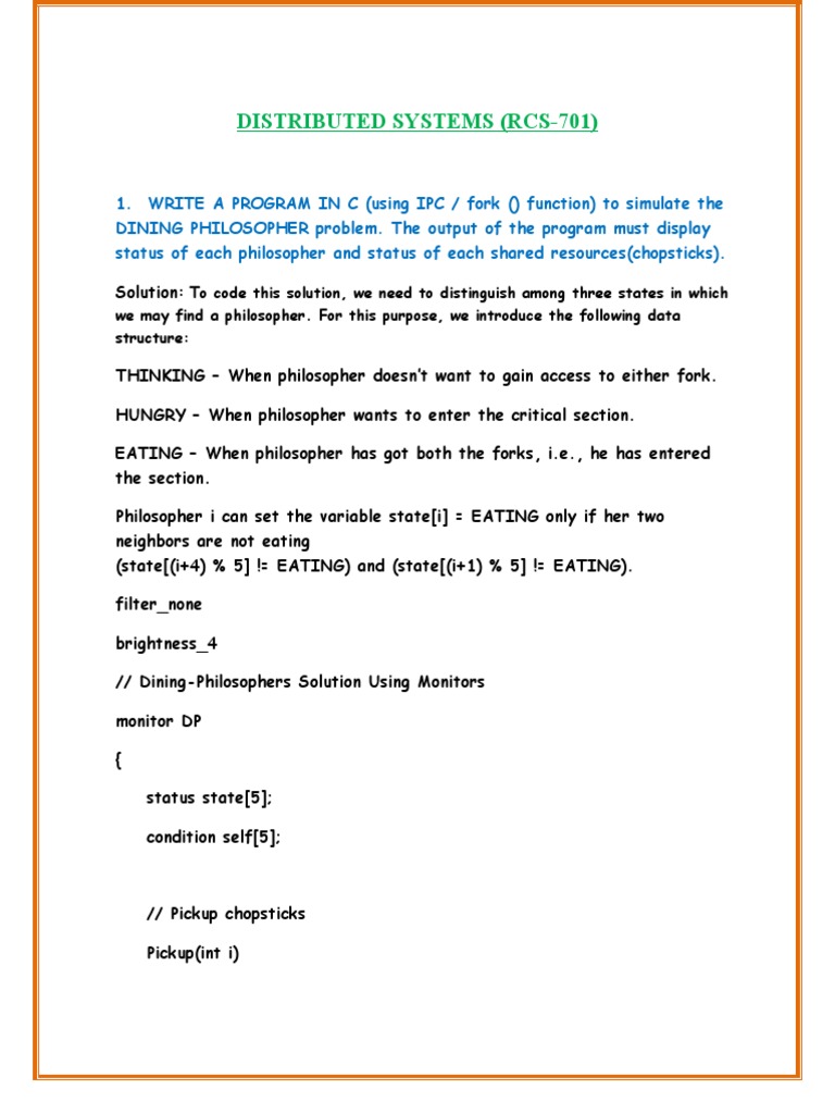 C Programming for Distributed Systems | PDF | Concurrency (Computer ...