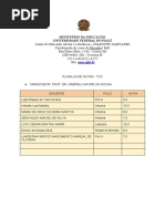 Planilha de Notas TCC