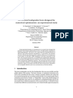 An Efficient Loudspeaker Horn Designed by Numerical Optimization: An Experimental Study