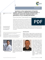 Perspectives on the Replacement of Harmful Organic Solvents in Analytical Methodologies