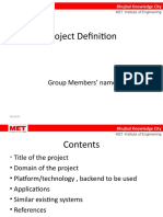 Project Definition: Group Members' Name