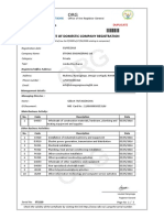 Certificate of Domestic Company Registration: Duplicate