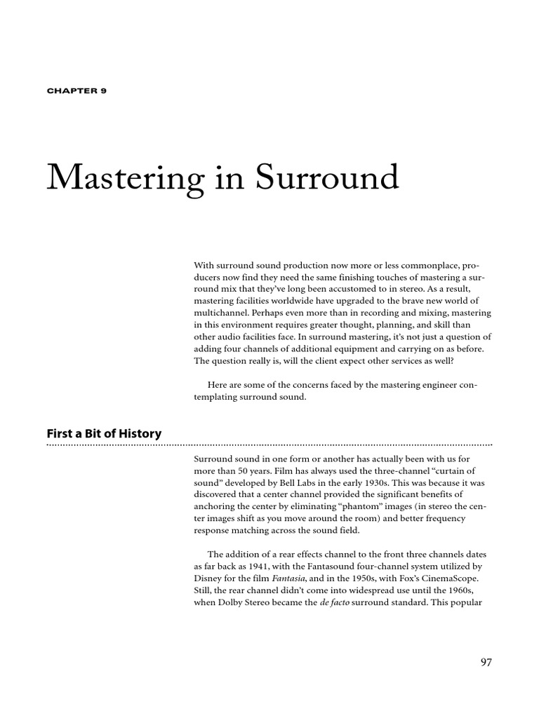 The Mastering Engineer's Handbook Mastering in Sound PDF Sound