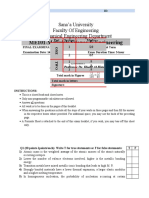 Student Exam on Materials Science