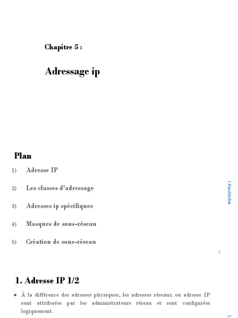 Guide sur l'Adressage IP et Masques | PDF | Adresse IP | Architecture ...