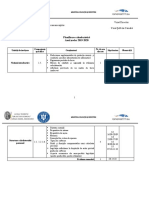 Planificare Calendaristică Anul Şcolar 2019-2020