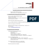 FICHA DE INFORMAÇÕES DE SEGURANÇA DE PRODUTOS QUÍMICOS