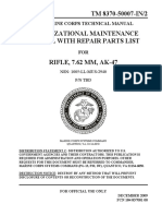 TM 8370-50007-IN/2 Organizational Maintenance Manual With Repair Parts List RIFLE, 7.62 MM, AK-47