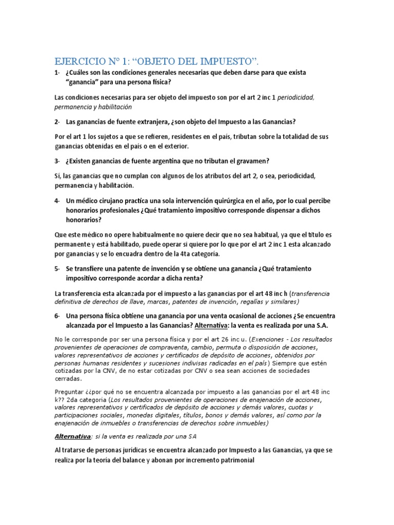 EJERCICIO Resueltos #1 | PDF | Impuesto sobre la renta | Impuestos