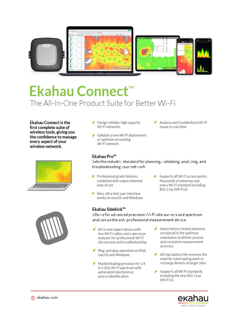 Ekahau Connect Data Sheet Download Free PDF Wi Fi Ios