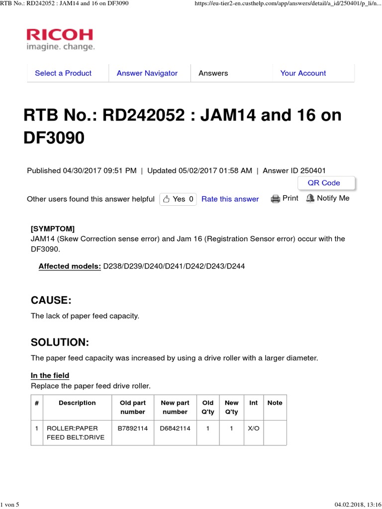 RTB No. Rd242052 Jam14 and 16 On Df3090 | PDF | Business
