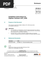 Installation Instructions For Digitizer Software ACP - 5206