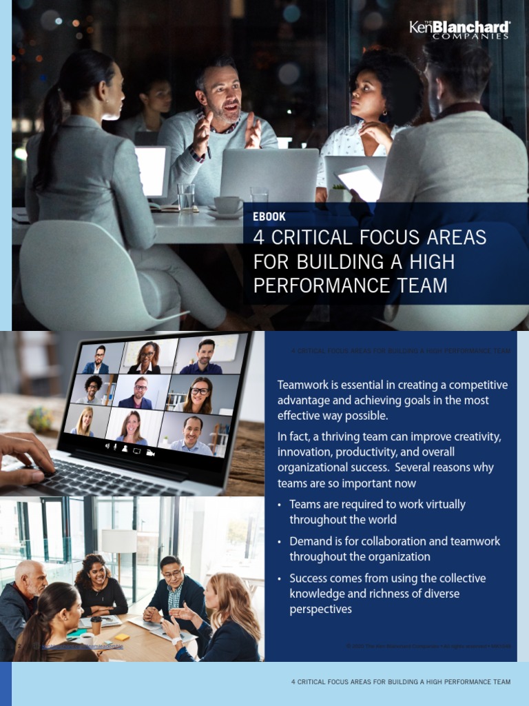 4 Critical Focus Areas For Building A High Performance Team: Ebook ...