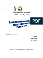 Gerencia Deportiva y Auto Liderazgo (TAREA#5) GD-II