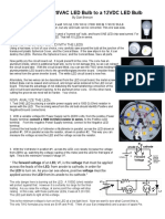 How To Convert A 120VAC LED Bulb To A 12VDC LED Bulb