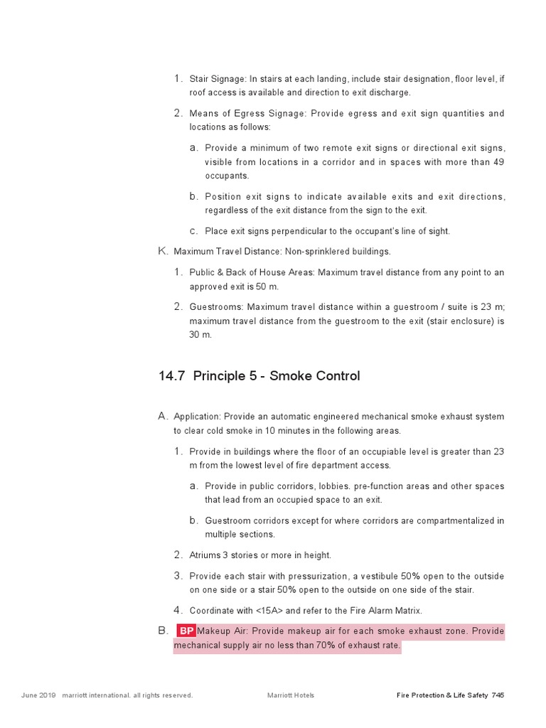Marriott Fire Safety Standards Manual | PDF | Stairs | Fire Sprinkler ...