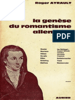 La Genèse Du Romantisme Allemand. 1797-1804. by Roger Ayrault